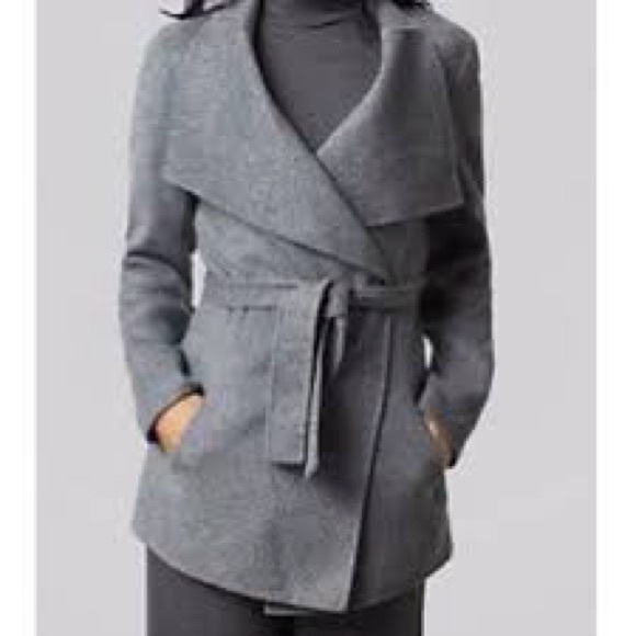 J. JILL Felt Wool Angora Wrap Belted Coat Gray Size XL - Picture 1 of 10